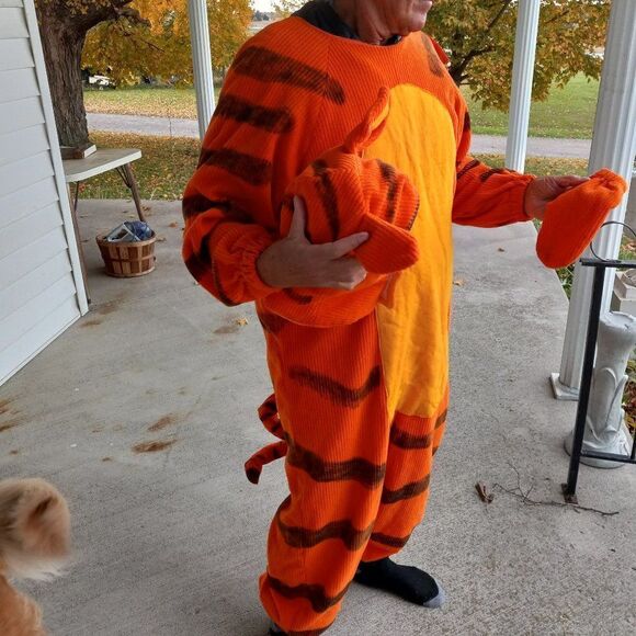 Halloween Tigger Adult Costume Handmade One glove only Curling Tail - Picture 1 of 6